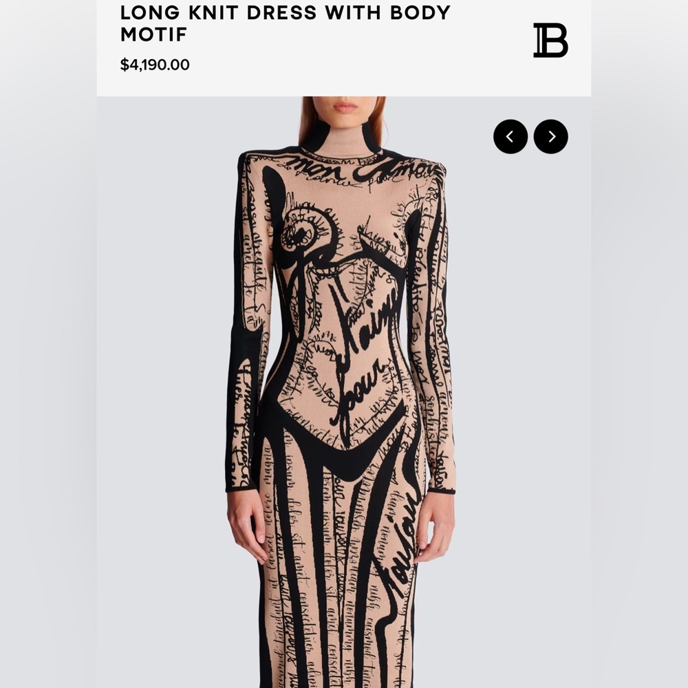 BALMAIN SIZE S DRESS BRAND NEW - NEVER WORN
